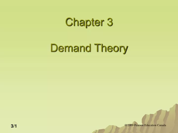 chapter 3 demand theory