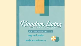 Happy are the Hopeless Matthew 5:3; Psalm 131:1-3