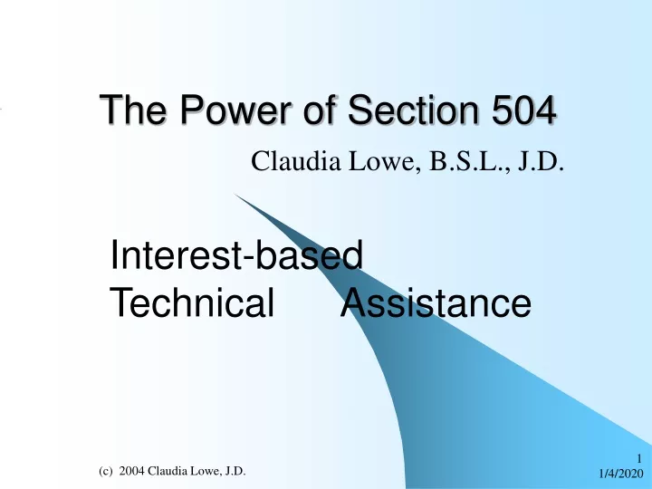 the power of section 504