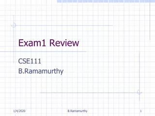 Exam1 Review