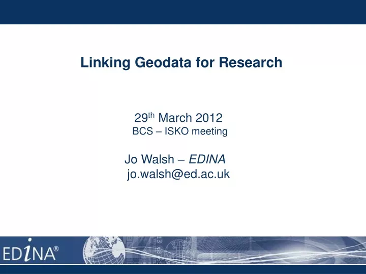 linking geodata for research
