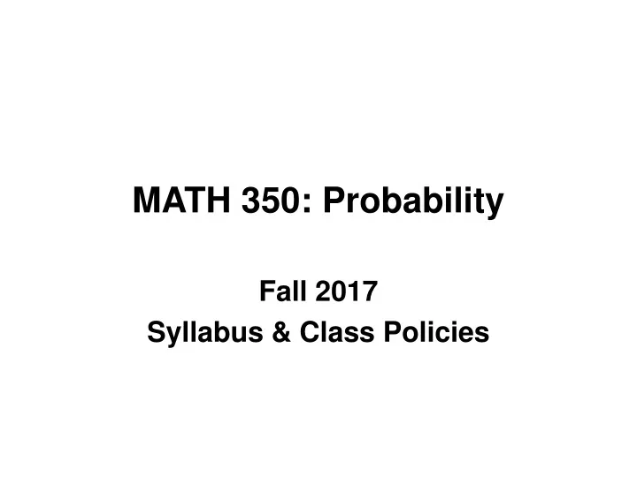 math 350 probability