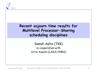 Recent sojourn time results for Multilevel Processor-Sharing scheduling disciplines