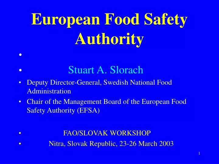 european food safety authority