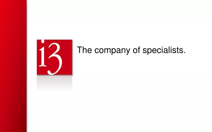 the company of specialists what are the global