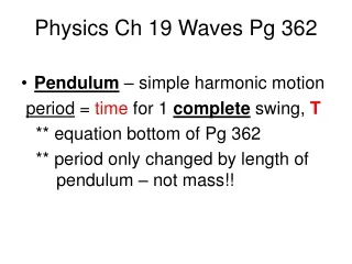 Physics Ch 19 Waves Pg 362