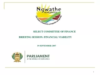 SELECT COMMITTEE OF FINANCE