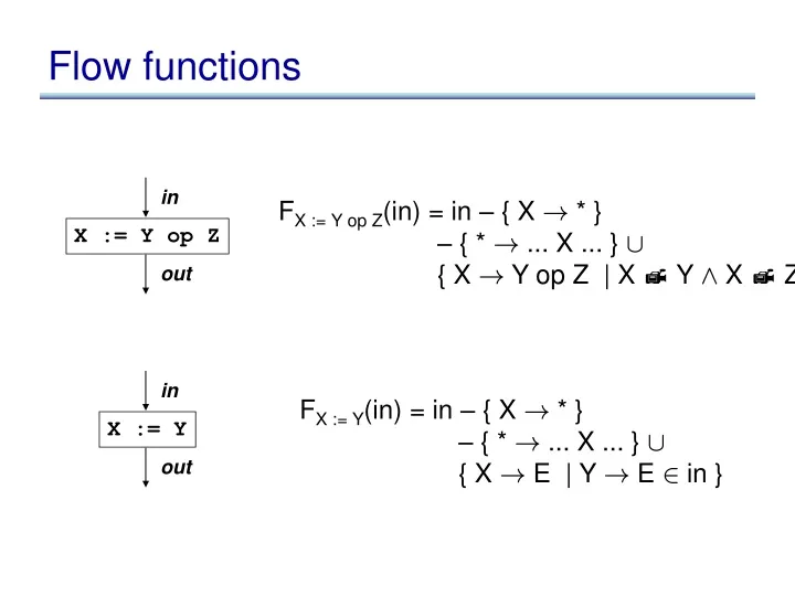 flow functions