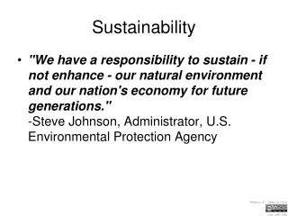 Sustainability