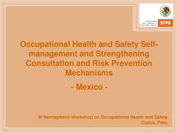 occupational health and safety self management