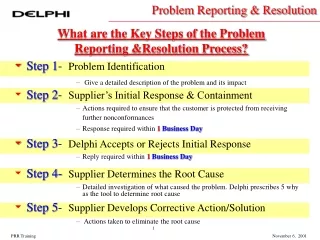 Step 1 -   Problem Identification Give a detailed description of the problem and its impact
