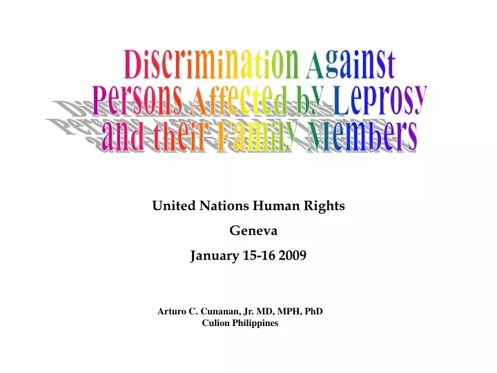 discrimination against persons affected