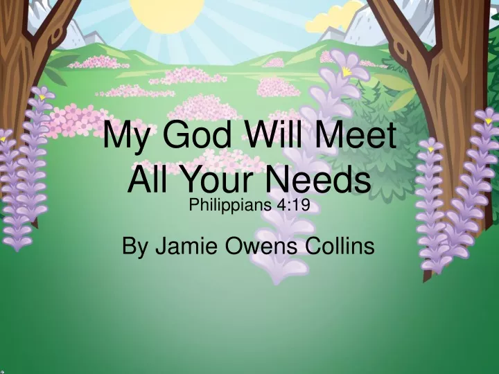 my god will meet all your needs