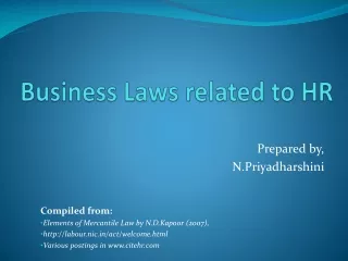 Business Laws related to HR