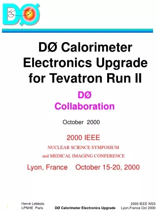 D Ø  Calorimeter Electronics Upgrade for Tevatron Run II