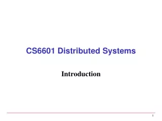CS6601 Distributed Systems