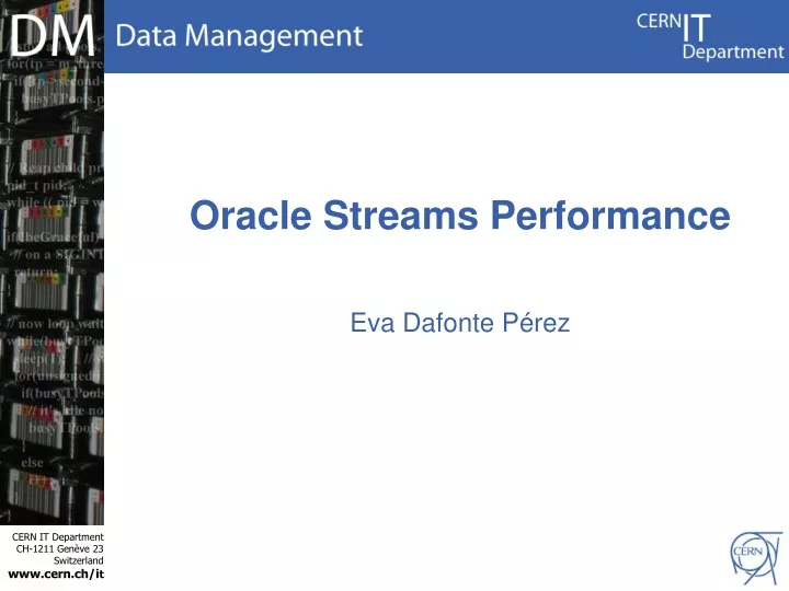 oracle streams performance