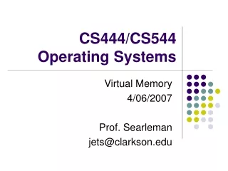 CS444/CS544 Operating Systems