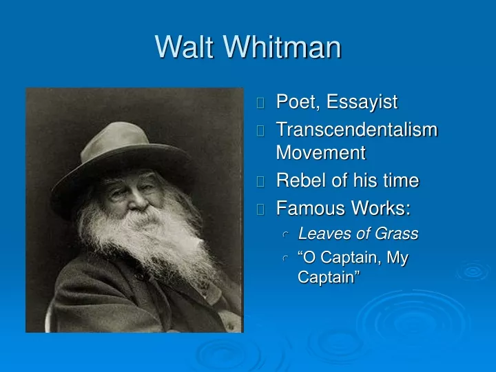 walt whitman