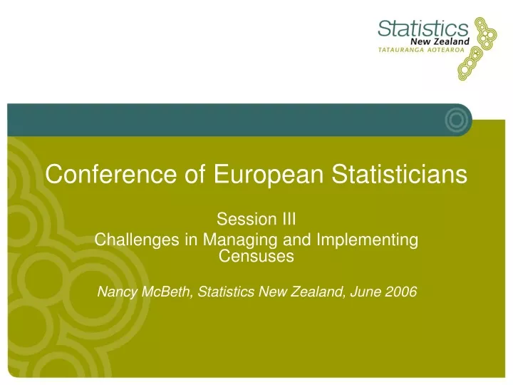 conference of european statisticians