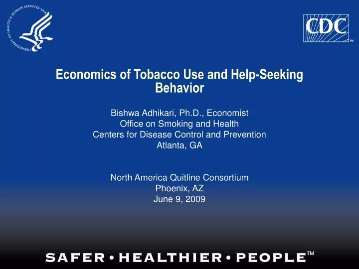 economics of tobacco use and help seeking behavior