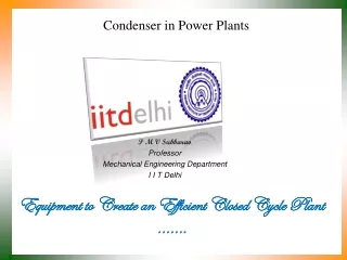 Condenser in Power Plants