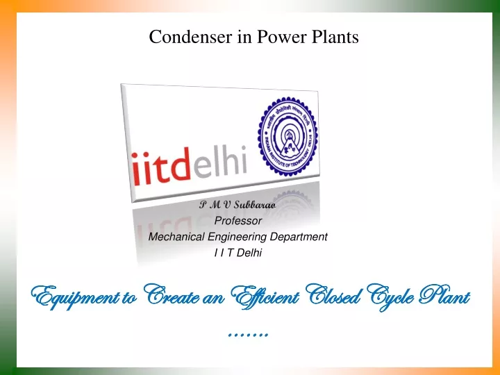 condenser in power plants