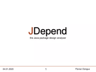J Depend the Java package design analyser