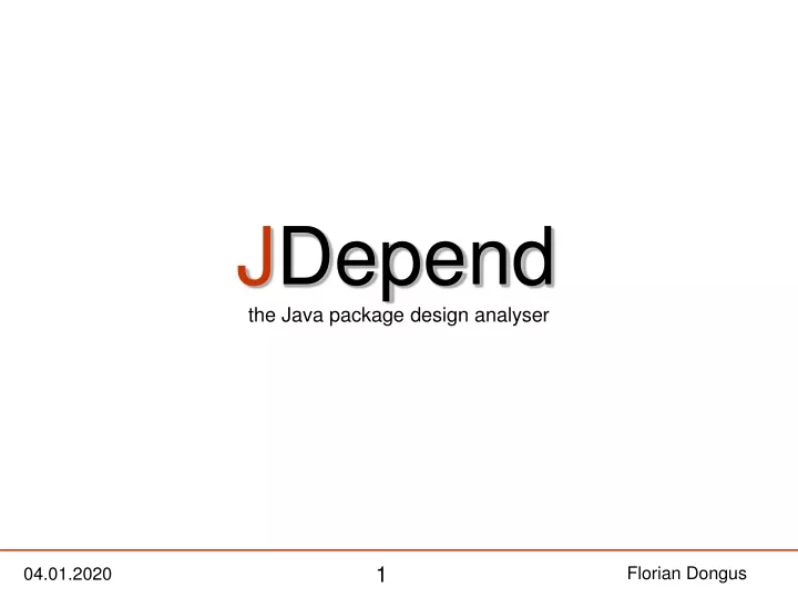 j depend the java package design analyser