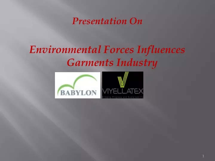 presentation on environmental forces influences