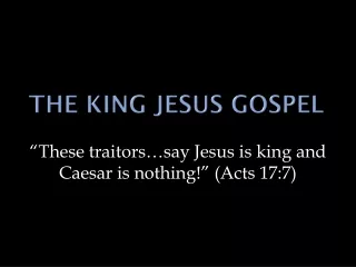 The King Jesus gospel