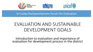 EVALUATION AND SUSTAINABLE DEVELOPMENT GOALS
