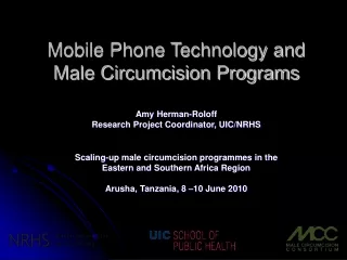 Mobile Phone Technology and Male Circumcision Programs