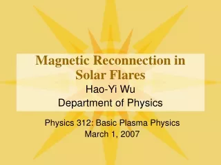 Magnetic Reconnection in Solar Flares