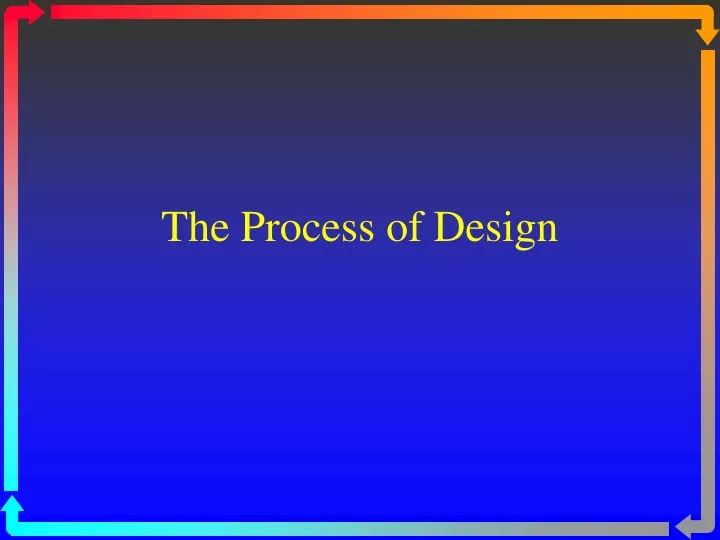 the process of design