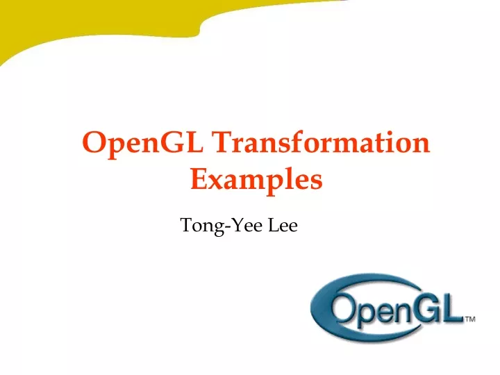 opengl transformation examples
