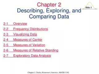 Chapter 2 Describing, Exploring, and Comparing Data