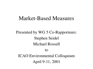 Market-Based Measures