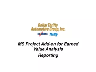 MS Project Add-on for Earned Value Analysis  Reporting