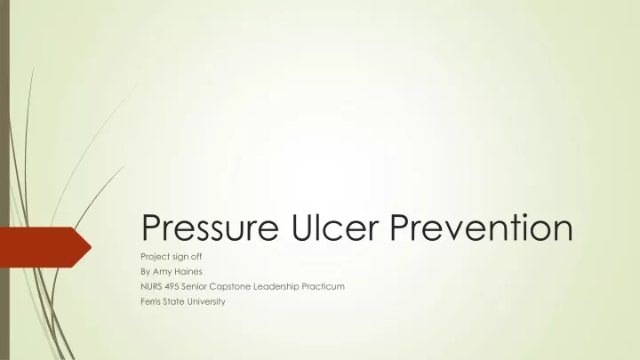 pressure ulcer prevention