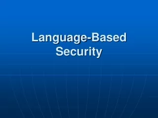 Language-Based Security