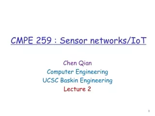 CMPE  259  :  Sensor networks/IoT