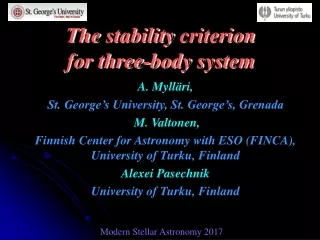 The stability criterion for three-body system