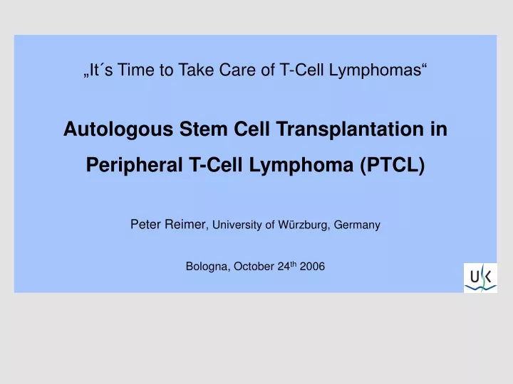 it s time to take care of t cell lymphomas