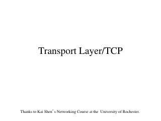 Transport Layer/TCP