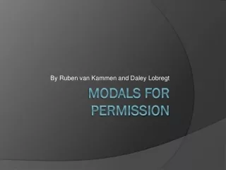 Modals for permission