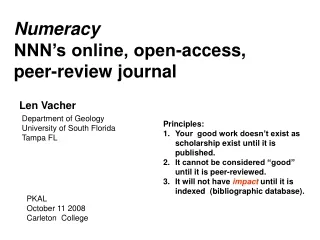 Numeracy NNN’s online, open-access,  peer-review journal