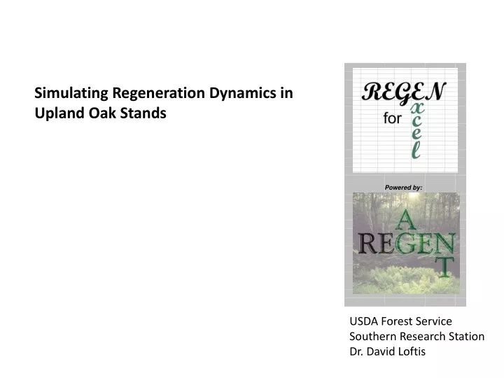 simulating regeneration dynamics in upland