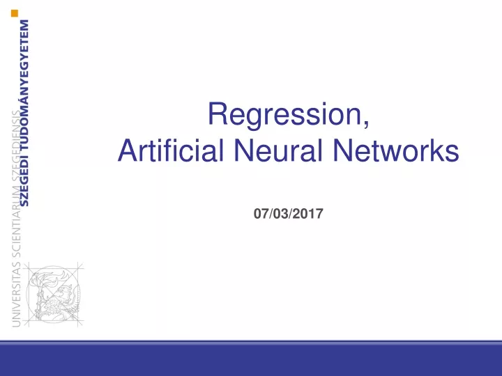 regression artificial neural networks 07 03 2017