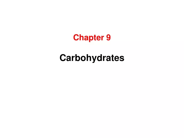 chapter 9 carbohydrates